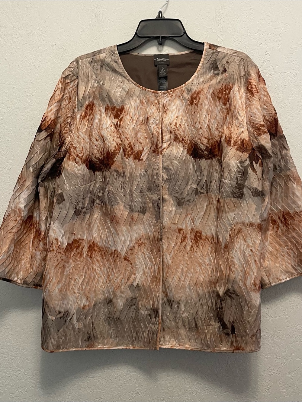 Travelers by Chico's Pleated Artisan Jacket Lightweight Blazer Lined 3/16-18-XL